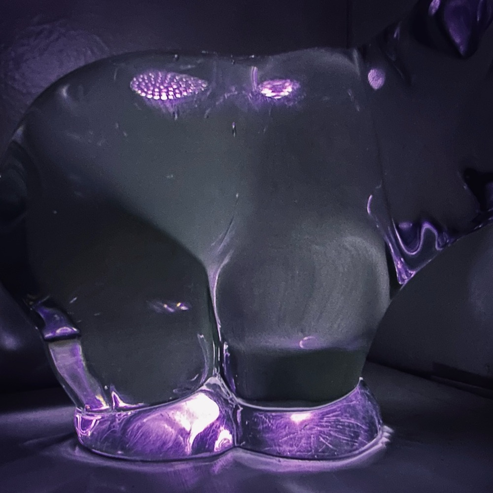 Viking Martinsville Mid-century Modern blown clear Glass Elephant Sculpture - Picture 4 of 4